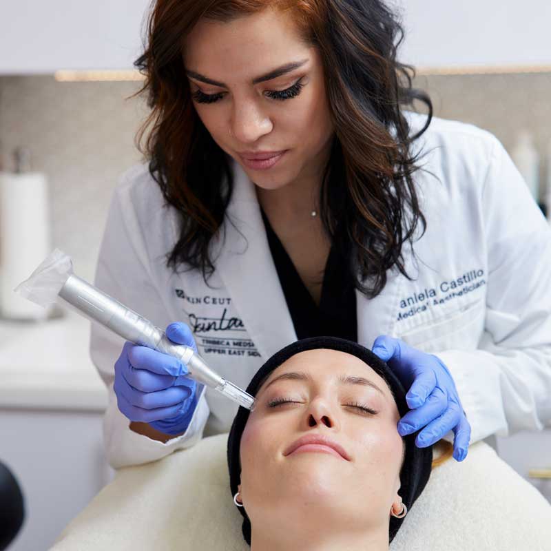 patient having the Bridal GLOW treatment