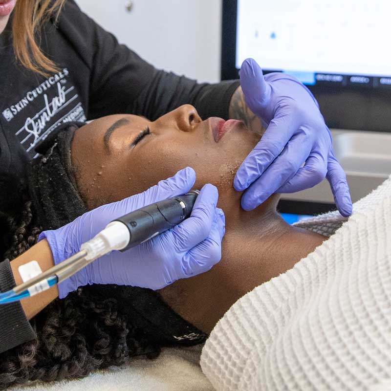 patient having the Bridal BRIGHT treatment